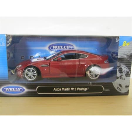 Welly 1 by 24 2010 Aston Martin V12 Vantage Diecast Model Car, Red 24017r